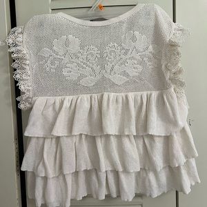 Flattering Cream Crochet Top ✨🫶🏻